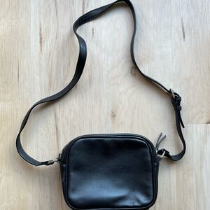 Black Leather Crossbody Bag